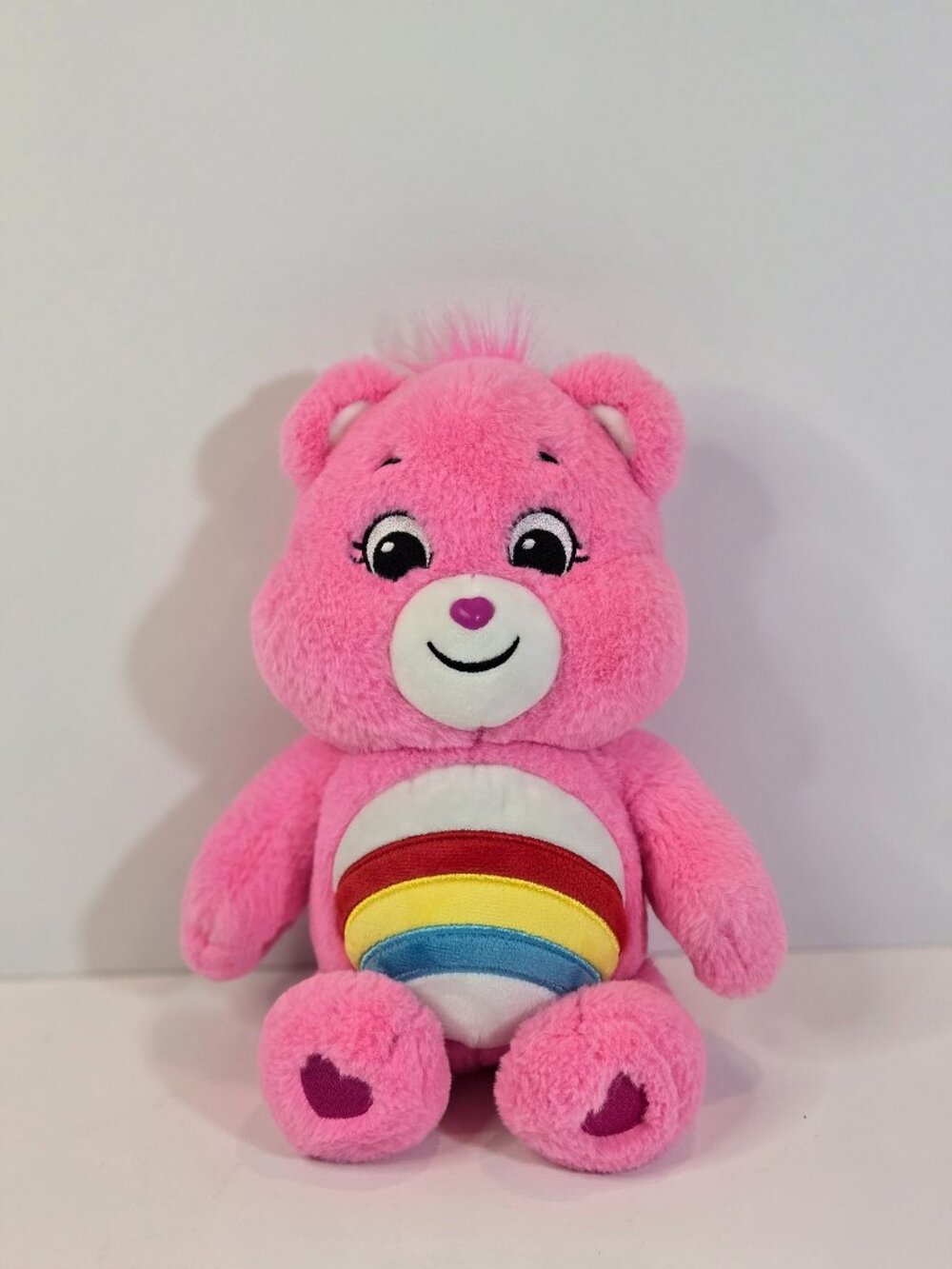 Care Bears 14 Inch Soft Stuffed Plush Cheer Bear Pink Rainbow